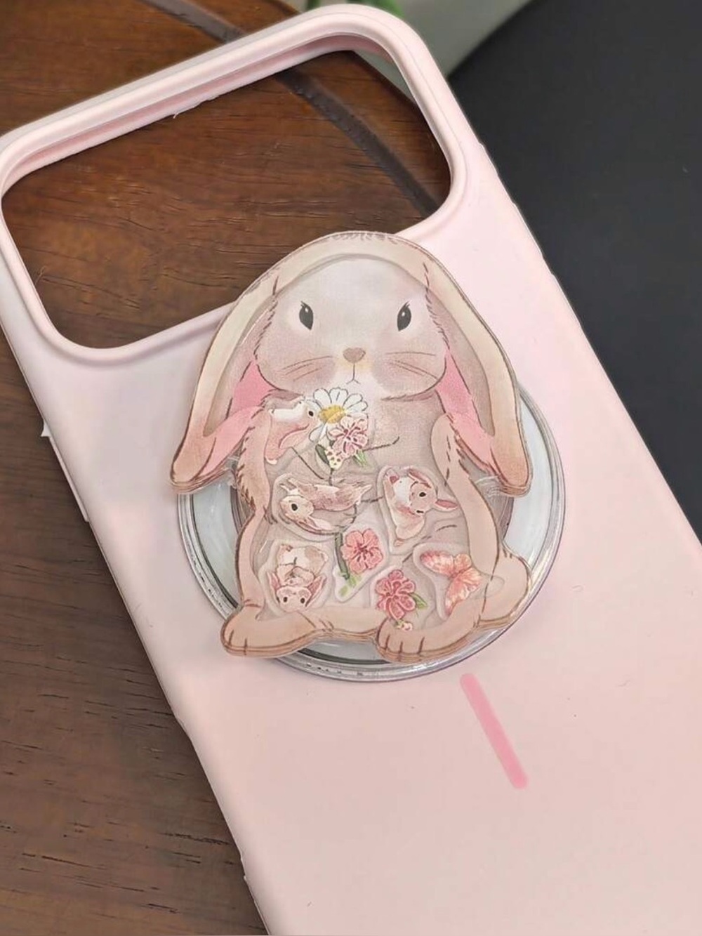 🐰Lop Ears Rabbit Quicksand Style Rotatable Popsocket🐰 - Picture 5 of 9